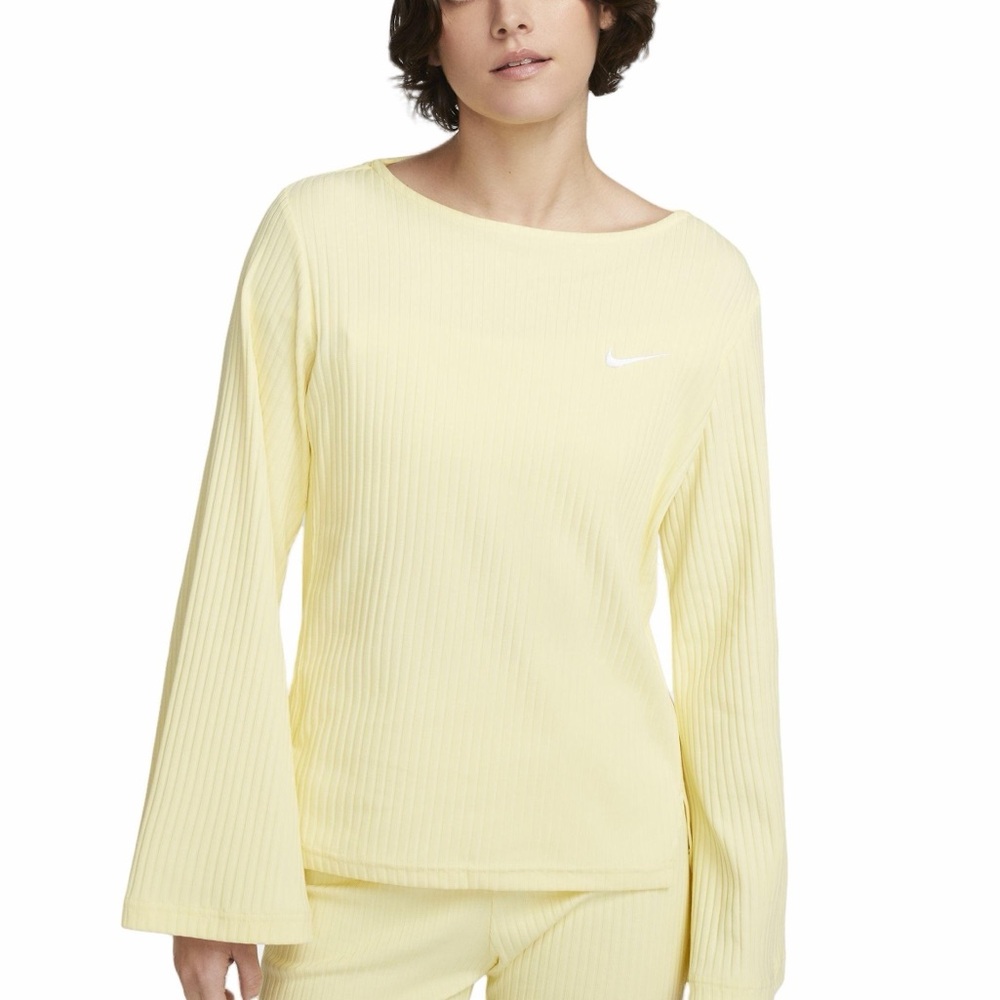 NIKE Women's Sportswear Ribbed Jersey Long-Sleeve Top